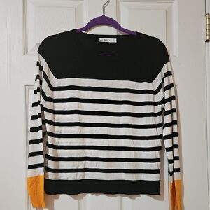 Zara Classic Stripe Black/White Knit Top